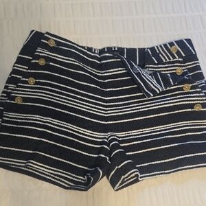 💥Banana Republic High Waist Blue and White Striped Shorts